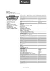 Miele DAS 4930 Product sheet
