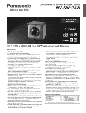 Panasonic WV-SW174W Spec Sheet