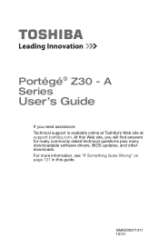 Toshiba Portege Z30t-A1301 Windows 8.1 User's Guide for Portégé Z30-A Series