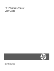 HP KVM CAT5 3x1x16 HP IP Console Viewer User Guide