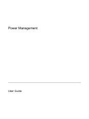 HP Pavilion dx6500 Power Management - Windows Vista