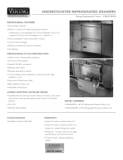 Viking VRDO5240DSS Two-Page Specifications Sheet