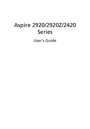 Acer Aspire 2920Z Aspire 2420, 2920, 2920Z User's Guide - EN