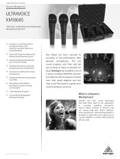 Behringer XM1800S Product Information Document