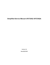 Dell UP2720QA UltraSharp 27 4K PremierColor Monitor— Simplified Service Manual