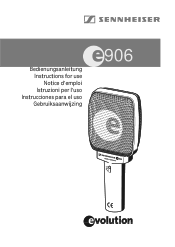Sennheiser e 906 Instructions for use
