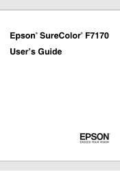 Epson SureColor F7170 User Manual