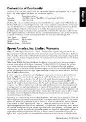 Epson WorkForce Pro WF-C869R Notices and Warranty