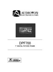Audiovox DPF700 User Guide