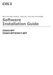 Oki ES9465 ES9465/ES9475 Software Installation Guide