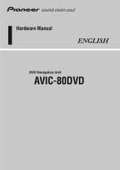 Pioneer AVIC-80DVD Installation Manual