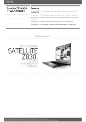 Toshiba Satellite Z830 PT22LA-00G001 Detailed Specs for Satellite Z830 PT22LA-00G001 AU/NZ; English