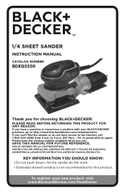 Black & Decker BDEQS300 Instruction Manual