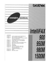 Brother International IntelliFax-1500M Users Manual - English