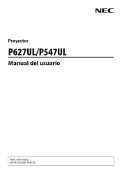 NEC NP-P547UL User Manual Spanish