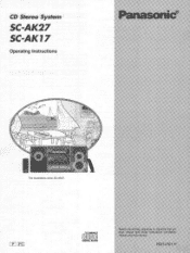 Panasonic SCAK17 SAAK17 User Guide