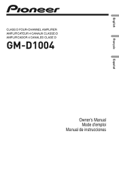 Pioneer GM-D1004 Owner's Manual
