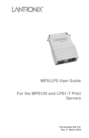 Lantronix LPS1-T LPS1-T & MPS100 - User Guide