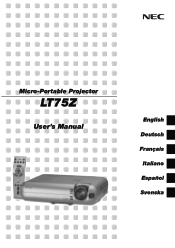 NEC LT75Z User Manual