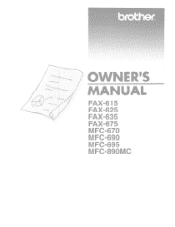 Brother International MFC-695 Users Manual - English