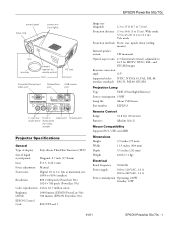 Epson PowerLite 50c Product Information Guide