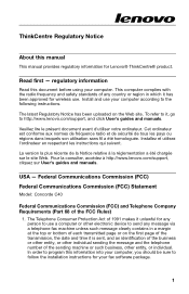 Lenovo 62 (US/Canada) Regulatory Notice