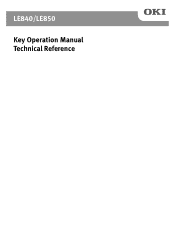 Oki LE850Ds Key Operation Manual