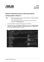 Asus E3-PRO V5 Windows RAID Setup Guide for C232 series.English