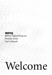 BenQ MP610 User Manual