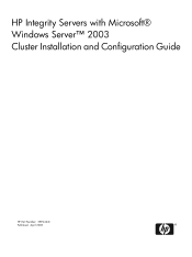 HP BL860c Windows Integrity Cluster Installation and Configuration Guide (Windows Server 2003)