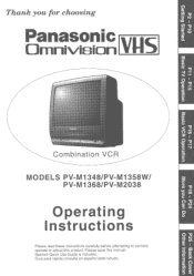 Panasonic PVM1368 PVM1348 User Guide