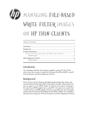 HP t5570 Managing File-based Write Filter Images on HP Thin Clients