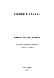 Fisher and Paykel OR36SCI6W1 User Guide Freestanding Range