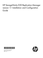 HP D2D HP StorageWorks D2D Replication Manager Installation and Configuration Guide (TA805-96004, December 2010)