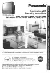 Panasonic PVC2022 PVC2022 User Guide