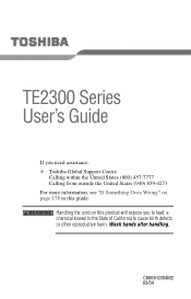 Toshiba Tecra TE2300 User Guide
