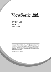 ViewSonic VT1601LED VT1601LED User Guide M Region (English)