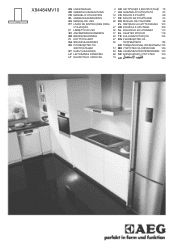 AEG Hob2Hood Connection Integrated 45sm Slim Chimney Hood Black and Stainless Steel X94484MV10 Product Manual