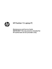 HP Pavilion 15-cc500 Maintenance and Service Guide