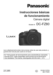Panasonic LUMIX FZ80 Basic Spanish Operating Manual