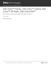 Dell Unity 400 DC Unity Family Open Source License and Copyright Information for GPLv3
