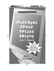 NEC FP1350 MultiSync FP1370 User's Manual