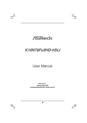 ASRock K10N78FullHD-hSLI R3.0 User Manual