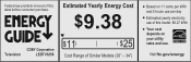 Coby LEDTV3256 Energy Guide Label