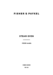 Fisher and Paykel OS24NDBB1 User Guide