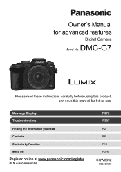 Panasonic LUMIX G7 Advanced Operating Manual