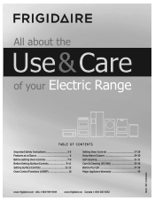 Electrolux FPEF3081KF Use and Care Manual