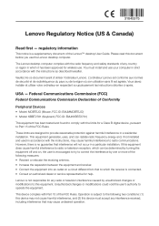 Lenovo B520 Lenovo Regulatory Notice (US & Canada)