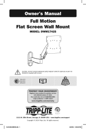 Tripp Lite DWM1742S Owners Manual for DWM1742S Full Motion Flat Screen Wall Mount Multi-language