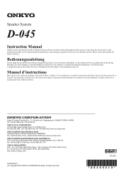 Onkyo CS-V645 D-045 User Manual English